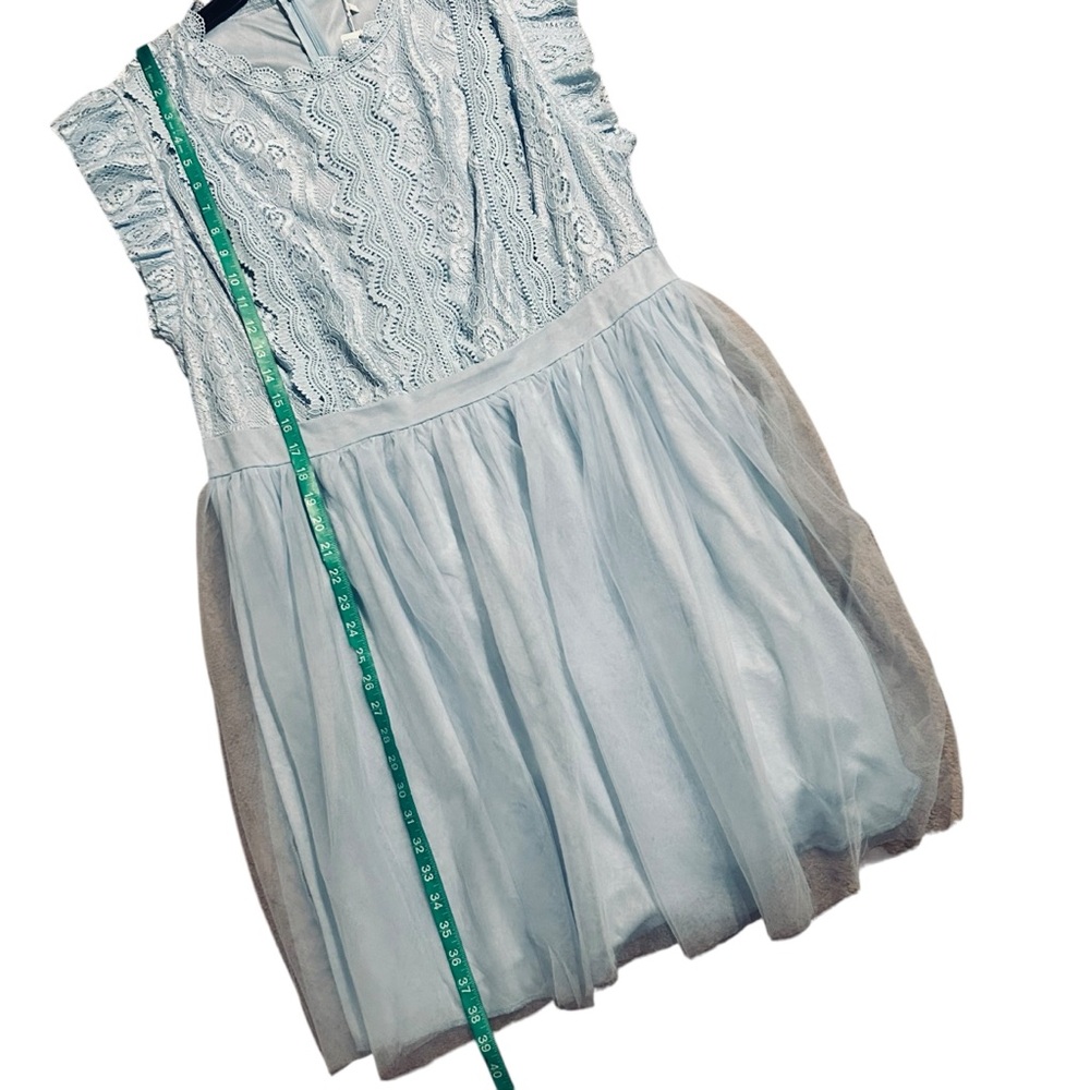 NWT Blue Lace Ruffle Trim Fit & Flare Dress 4XL - Picture 13 of 15